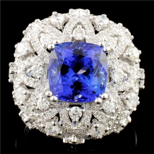 18K Gold 4.00ct Tanzanite & 1.73ctw Diamond Ring