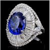 Image 3 : 18K Gold 7.26ct Tanzanite & 3.00 Diamond Ring