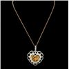 Image 2 : 18K Gold 2.02ctw Fancy Color Diamond Pendant