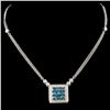 Image 1 : 14K Gold 1.25ctw Fancy Color Diamond Necklace