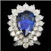 Image 1 : 18K Gold 6.00ct Tanzanite & 2.00ctw Diamond Ring