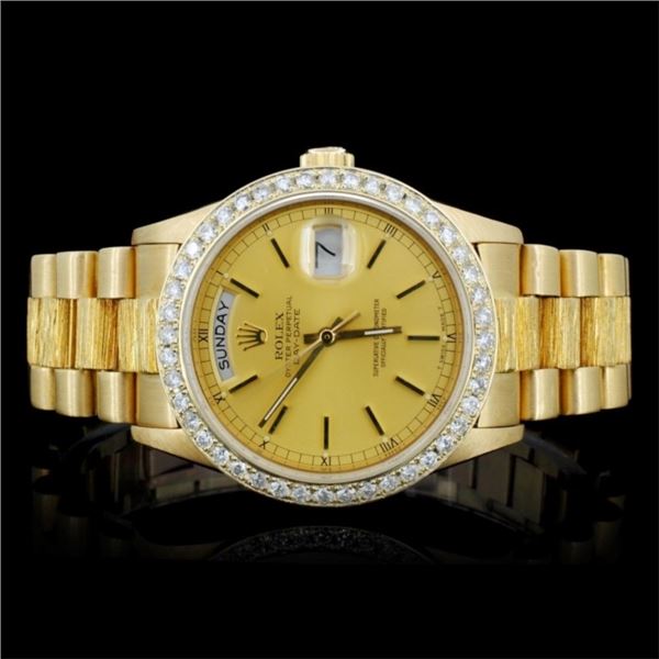 Rolex 18K YG Day-Date Diamond Gent's Watch