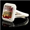 Image 2 : 18K Gold 4.50ct Tourmaline & 1.22ctw Diamond Ring