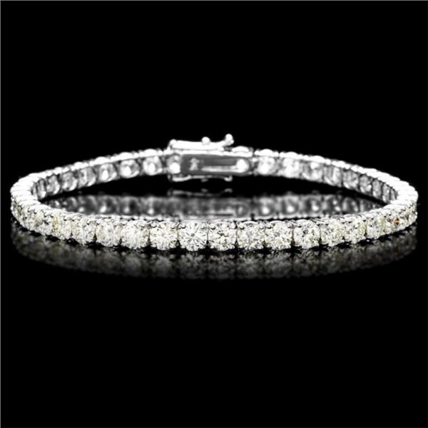 18k White Gold 12.00ct Diamond Tennis Bracelet