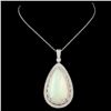 Image 2 : 18K Gold 17.96ct Opal & 1.33ctw Diamond Pendant