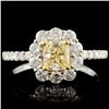 Image 1 : 18K Gold 1.18ctw Fancy Diamond Ring