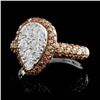 Image 2 : 14K White Gold 1.66ctw Fancy Color Diamond Ring