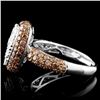 Image 3 : 14K White Gold 1.66ctw Fancy Color Diamond Ring