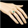 Image 3 : 14K Gold 0.68ct Emerald & 0.40ctw Diamond Ring