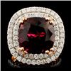 Image 1 : 18K Gold 8.65ct Rubellite & 1.44ctw Diamond Ring