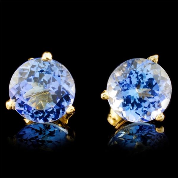 14K Gold 2.82ctw Tanzanite Earrings