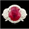 Image 1 : 14K Gold 5.00ct Ruby & 1.03ctw Diamond Ring