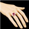 Image 3 : 14K Gold 5.00ct Ruby & 1.03ctw Diamond Ring