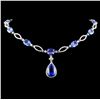 Image 1 : 14K Gold 27.20ctw Tanzanite & 3.98ct Diamond Neckl