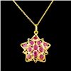 Image 2 : 18K Gold 2.42ct Ruby Pendant