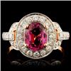 Image 1 : 18K Gold 1.50ct Spinel & 0.63ctw Diamond Ring