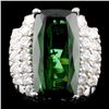 Image 1 : 14K Gold 8.57ct Tourmaline & 0.99ctw Diamond Ring