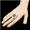 Image 3 : 18K Gold 10.92ct Tanzanite & 3.76ctw Diamond Ring