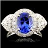 Image 1 : 18K Gold 1.93ct Tanzanite & 0.90ctw Diamond Ring