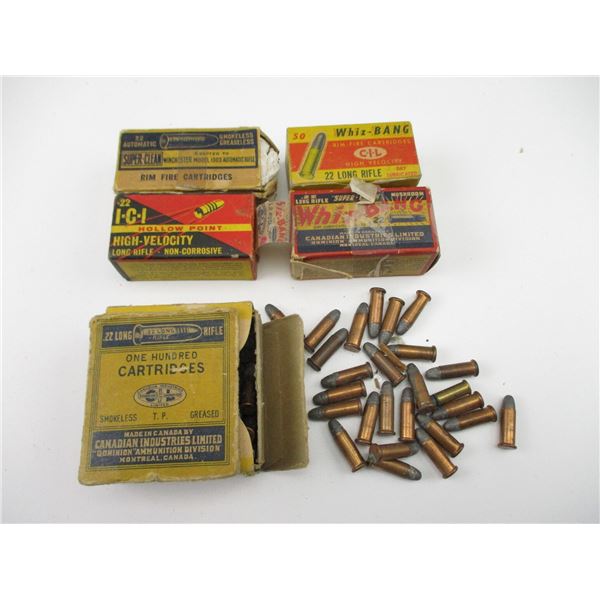 ASSORTED .22 COLLECTIBLE AMMO LOT