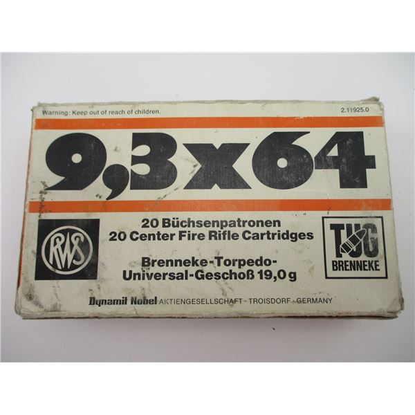 RWS 9.3X64 COLLECTIBLE AMMO