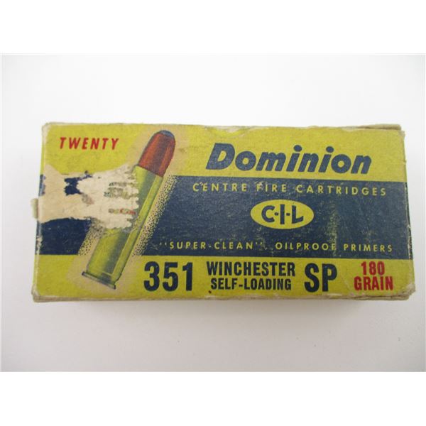 DOMINION .351 WIN COLLECTIBLE AMMO
