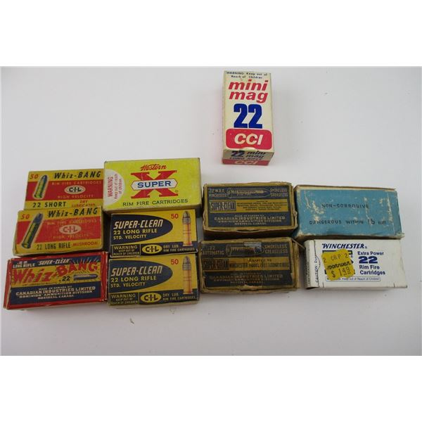 ASSORTED COLLECTIBLE .22 AMMO LOT