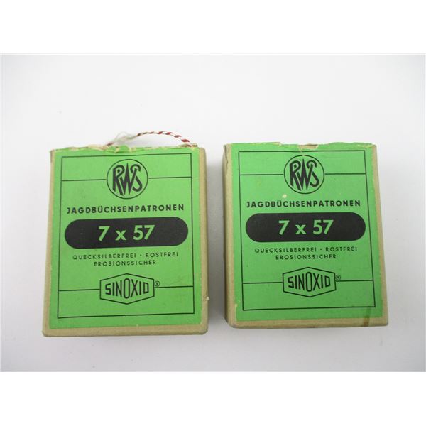 RWS 7X57 GERMAN COLLECTIBLE AMMO