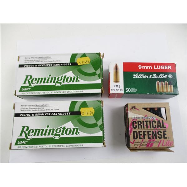 ASSORTED 9MM LUGER AMMO