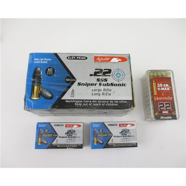 ASSORTED .22 AMMO LOT