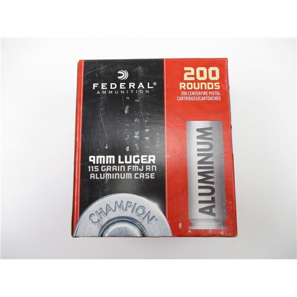 FEDERAL 9 MM LUGER AMMO LOT