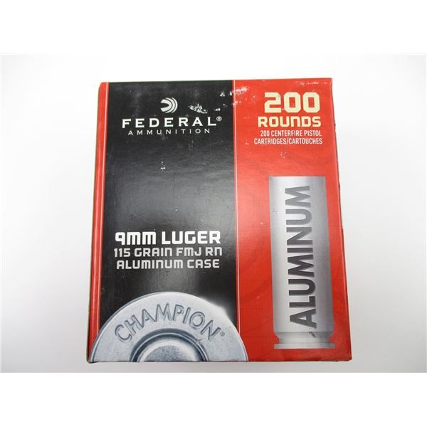 FEDERAL 9 MM LUGER AMMO LOT