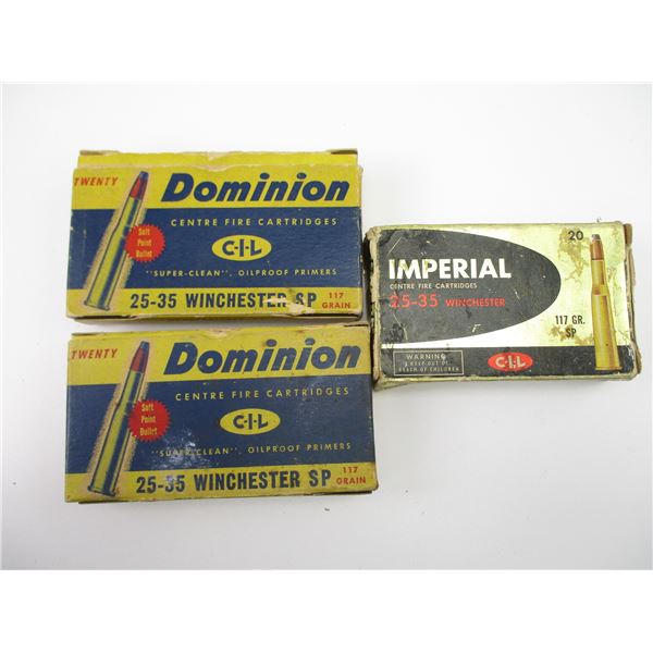 ASSORTED 25-35 WINCHESTER AMMO LOT