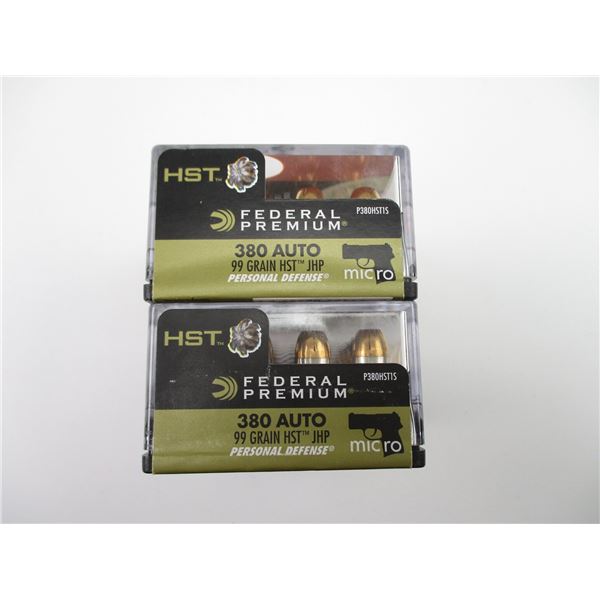 FEDERAL PREMIUM .380 AUTO AMMO LOT