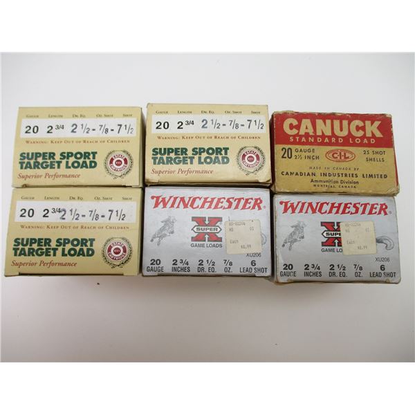 ASSORTED 20 GAUGE SHOTSHELL LOT