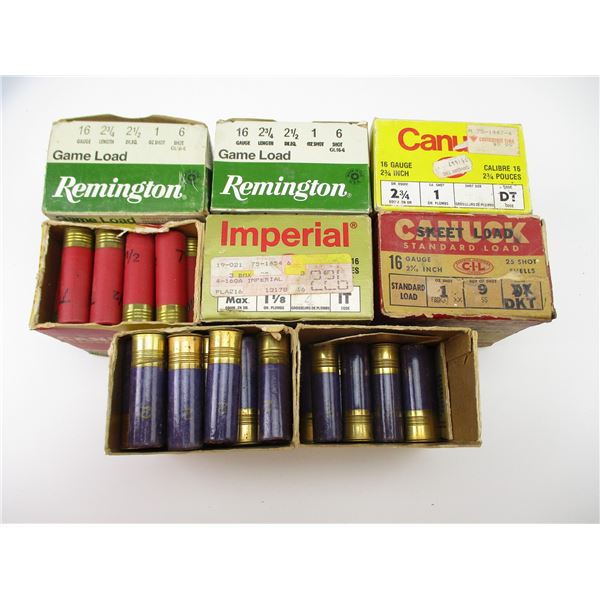 ASSORTED 16 GAUGE SHOTSHELL LOT