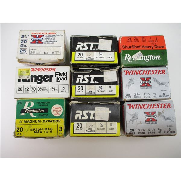 ASSORTED 20 GAUGE SHOTSHELL LOT