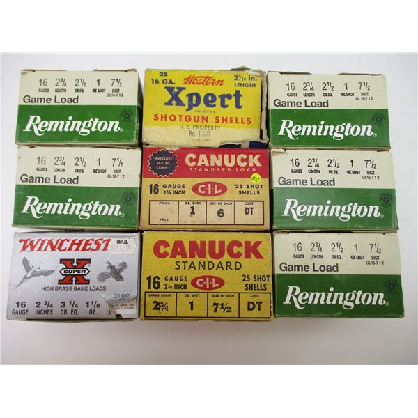 ASSORTED 16 GAUGE SHOTSHELL LOT