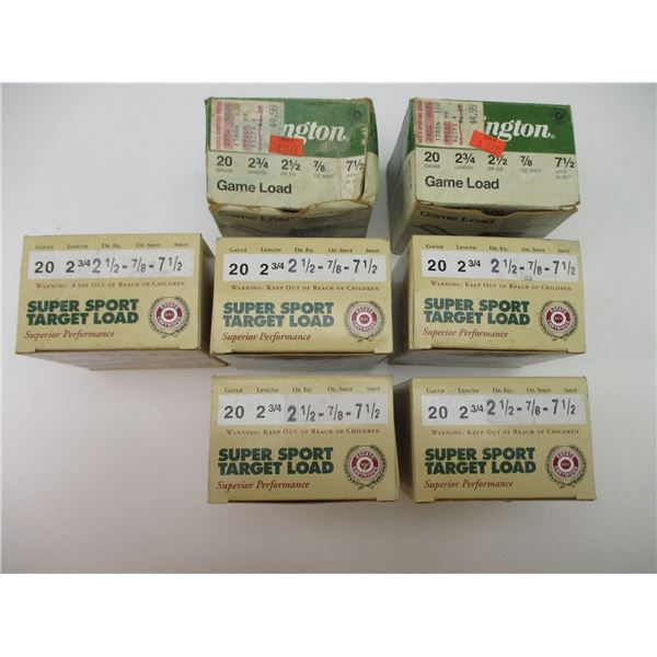 ASSORTED 20 GAUGE SHOTSHELL LOT