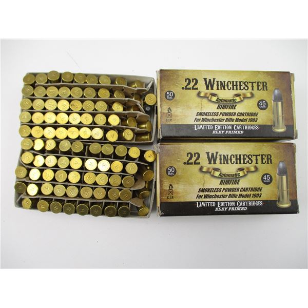 .22 WINCHESTER AUTO RIMFIRE LOT
