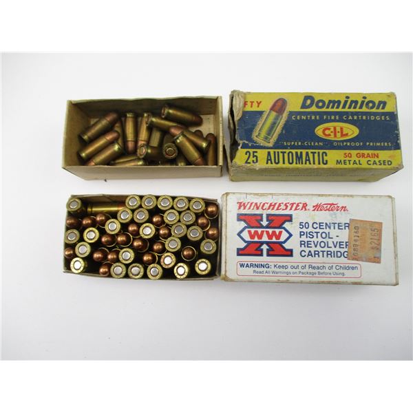 ASSORTED .25 AUTO AMMO LOT