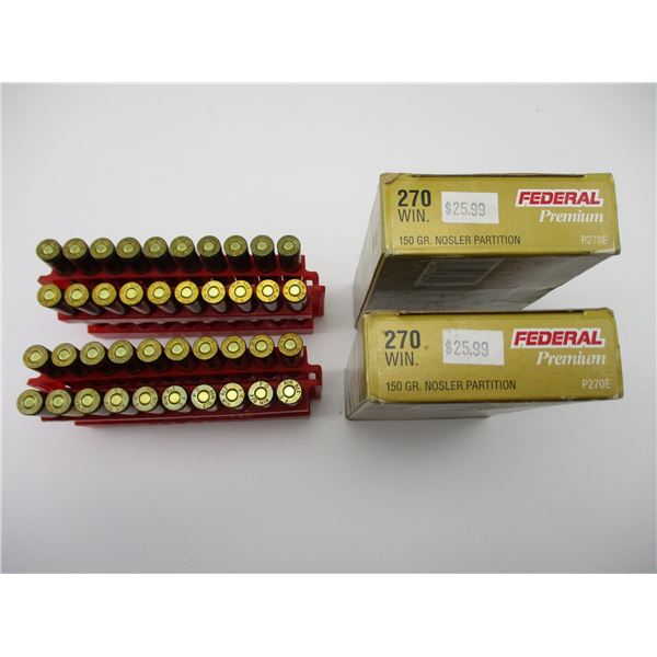 FEDERAL PREMIUM .270 WIN AMMO LOT