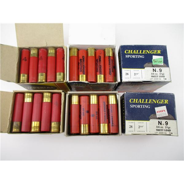 ASSORTED 28 GAUGE SHOTSHELL LOT