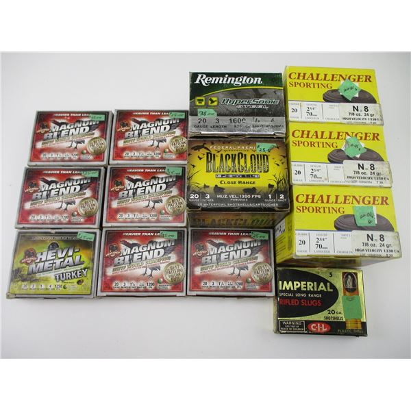 ASSORTED 20 GAUGE SHOTSHELL LOT