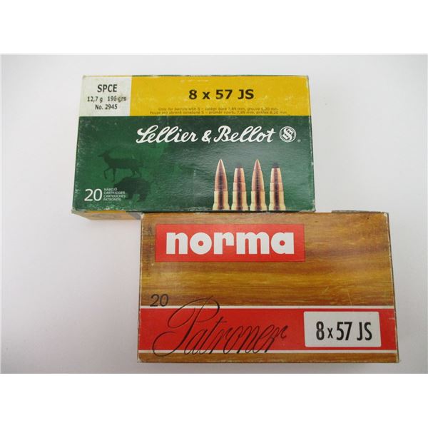 ASSORTED 8X57 JS AMMO LOT