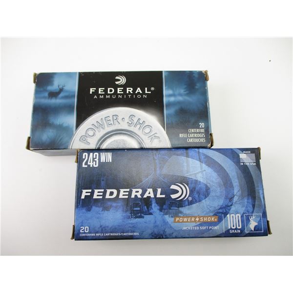 FEDERAL AMMUNITION .243 WIN AMMO LOT