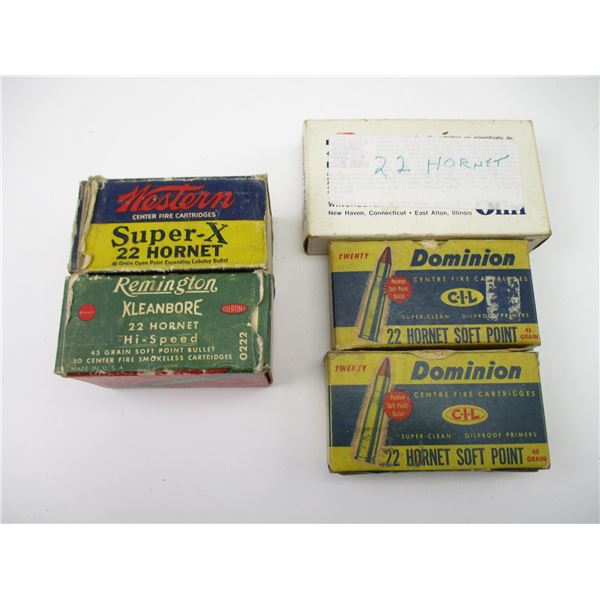 ASSORTED .22 HORNET AMMO LOT