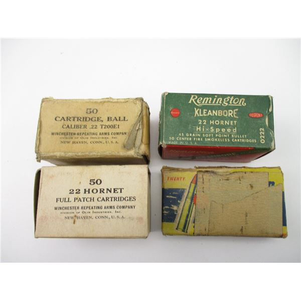 ASSORTED .22 HORNET AMMO LOT