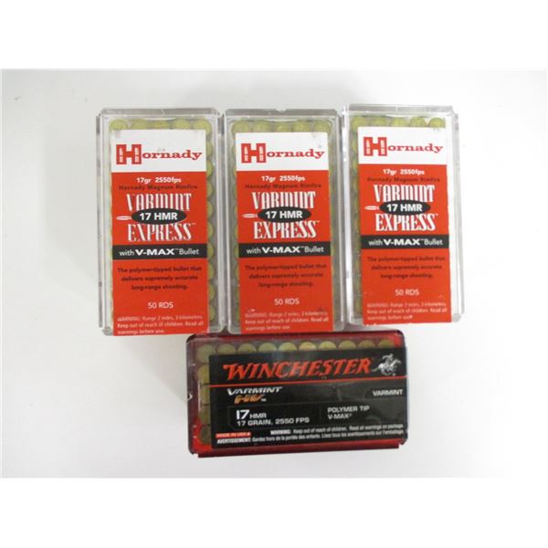 ASSORTED VARMINT .17 HMR AMMO