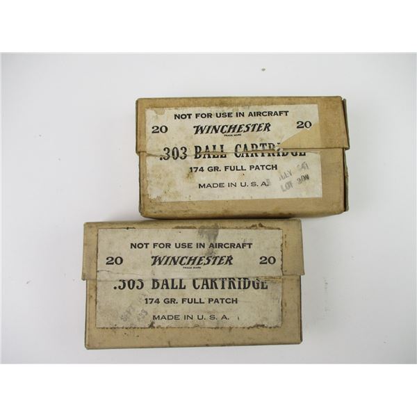 WINCHESTER .303 BALL MILITARY AMMO